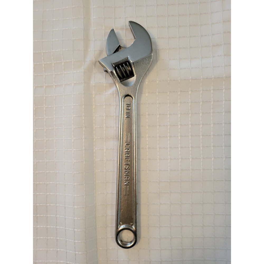 Craftsman 10 Inch Adjustable Wrench Forged In‎ USA 250mm Model 44604 Silver